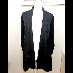 NWOT Gorgeous, Drape Front Cardigan w/Faux Leather